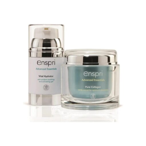 Enspri ( r ) Ultra PURE Collagen Peptides Powder Mask : 5-Min Anti-Aging Facial Kit, 25 treatments 2 Step System including Vital Hydrator Anti-aging, reduce age spots, shrinks pores and increased elasticity