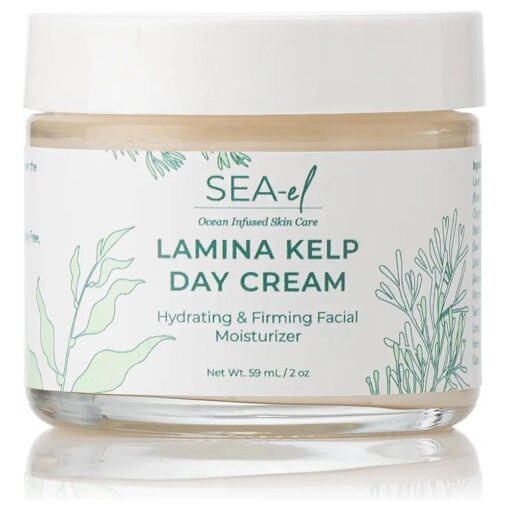 Lamina Sea Kelp Day Cream Hydrating & Firming Anti Aging Glow Natural & Organic Dry Skin Care - Daily Face Moisturizer for Women & Men - 2 Oz