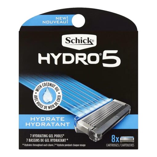 Schick Hydro 5 Sense Hydrate Razor Refills for Men, 8 Count ( Pack of 1 )