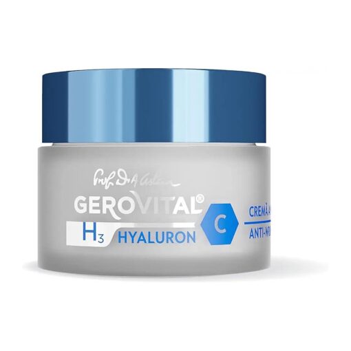 GEROVITAL Anti-Wrinkle Day Face Cream Rich in Hyaluronic Acid, Vitamin C and Niacinamide, Vitamin E, Intense Moisturizer, for Normal, Mixed, Dry Skin, 50 ml