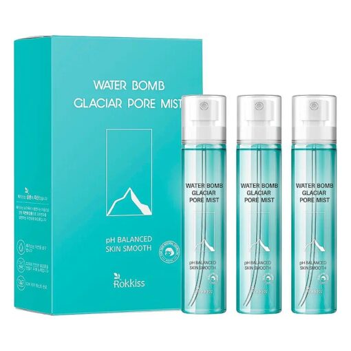 Glacier Pore Mist ( 3.4fl oz x 3ea ) - Moisturizing and pH-Balancing Mist for Skin Nourishment and Calming, Glacier Water 500,000ppm, Witch Hazel, Green Tea Extract, Korean Skin Care