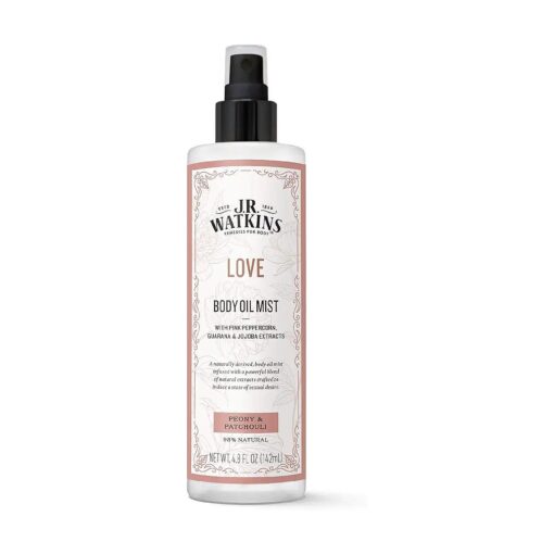 Love Body Oil Mist, Hydrates Skin and Boosts Stimulation, Natural Peony & Patchouli, 4.8 oz