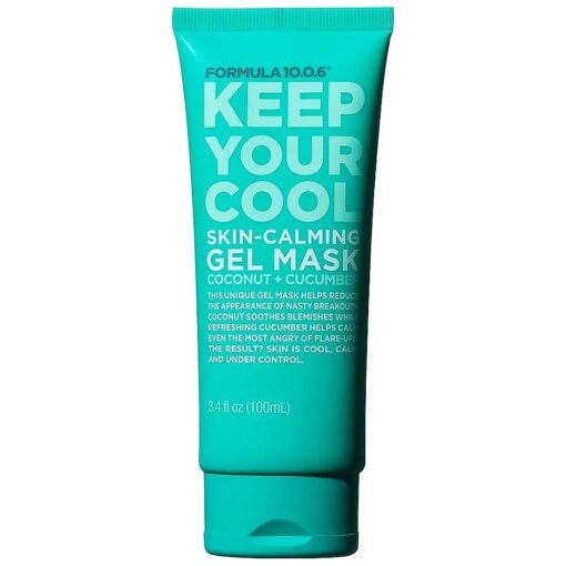 FORMULA 10.0.6 - Keep Your Cool Skin-Calming Gel Mask - Refreshing Gel Mask That Soothes Blemishes and Calms the Skin, Vegan, Paraben-Free, Sulfate-Free & Cruelty-Free, 3.4 Fl Oz