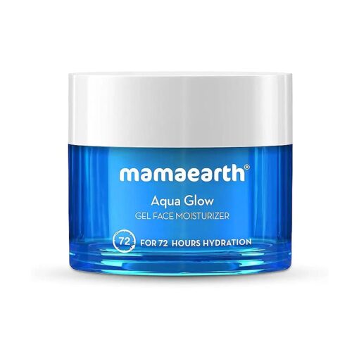 MAMAEARTH Aqua Glow Gel Face Moisturizer | with Hyaluronic Acid for Up to 72-hour Hydration | Weightless & Lightweight Gel | Paraben Free | 3.38 Fl Oz ( 100ml )