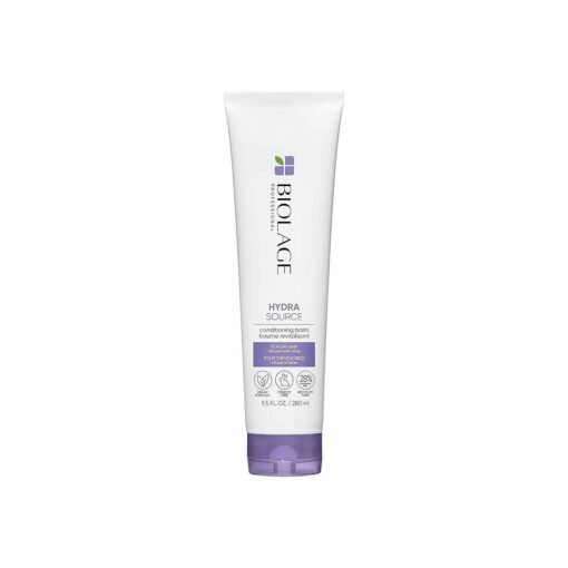 Biolage Hydra Source Conditioning Balm | Deep Conditioner | Hydrates, Nourishes & Repairs Dry, Damaged Hair | Moisturizing | Vegan & Sulfate-Free | For Medium To Coarse Hair