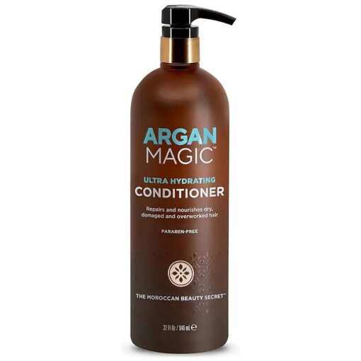 Argan Magic Ultra Hydrating Conditioner | Repairs and Protects Dry, Damaged Hair | Improves Hair Health | Safe for Color Treated and Chemically Treated Hair | Made in USA, Paraben Free ( 32 oz )