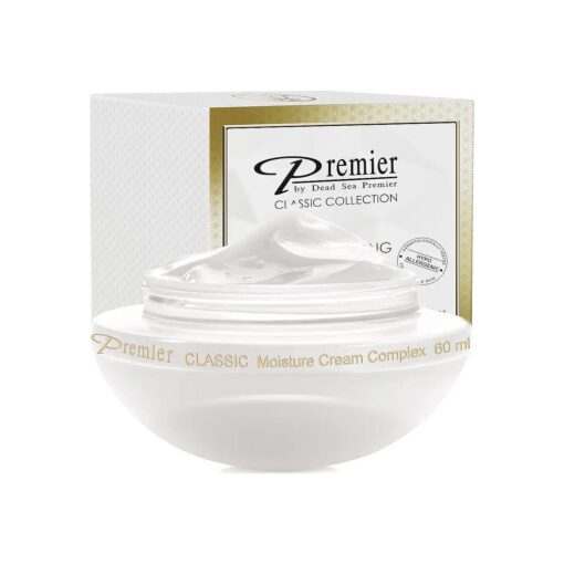 Premier Dead Sea Classic moisture complex cream normal to dry skin, sensitive skin, Anti-Aging to Smooth Wrinkles, Lightweight, Non-greasy Facial Cream, Vitamin A & E, Ginkgo 1.25 FL.oz