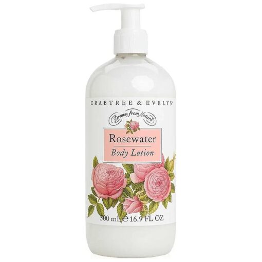 Crabtree & Evelyn Body Lotion, Rosewater, 16.9 Fl Oz