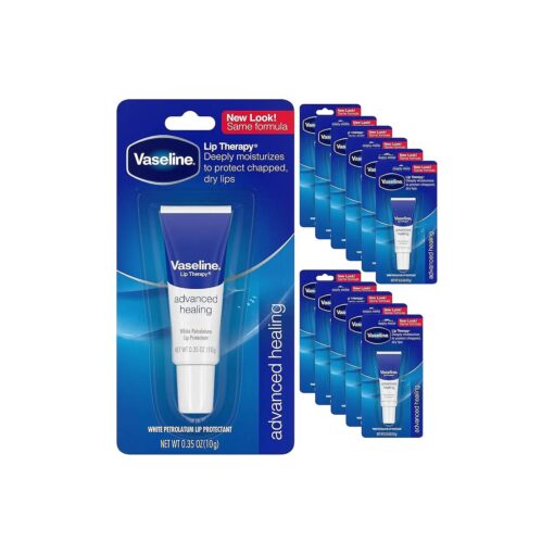 Vaseline Lip Therapy Lip Balm Tube, Advanced Healing Lip Moisturizer, 0.35 Ounce ( Pack of 12 )