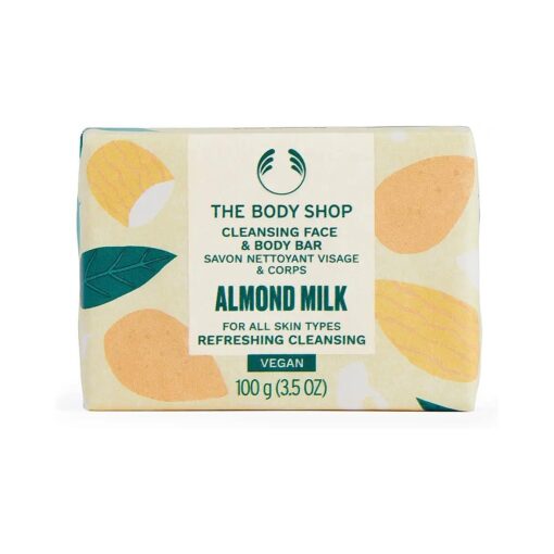 The Body Shop Almond Milk Cleansing Face & Body Bar - Refreshing & Cleansing - Vegan - 3.5oz