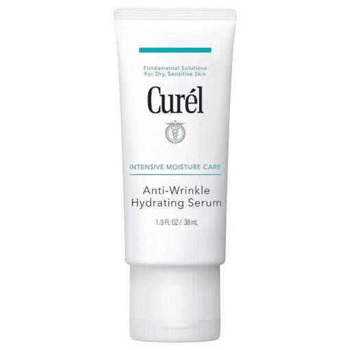 Curel Japan Anti-Wrinkle Hydrating Serum, Lightweight Serum, Fragrance Free & Colorant Free, Sensitive Skin Serum, 1.3 Oz