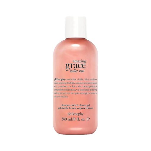 amazing grace ballet rose shampoo, shower gel & bubble bath, 8 oz