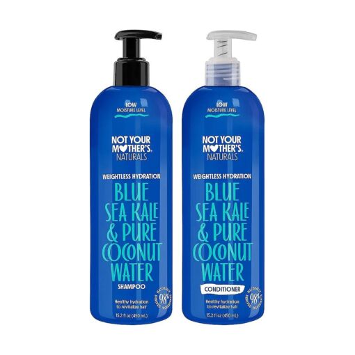 Not Your Mother 's Naturals Weightless Hydration Shampoo & Conditioner - 15.2 fl oz - Sulfate-Free Hair Products - Coconut Water & Blue Sea Kale