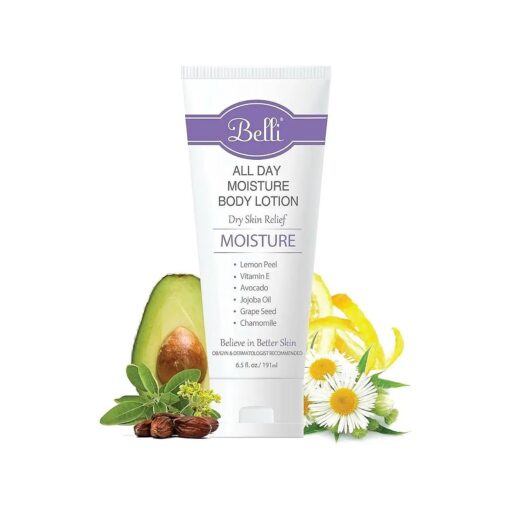 Belli Skincare All Day Moisturizer Body Lotion for All Skin Type, Comforts Dry Skin, Long Lasting & Hydrating, Pregnancy Safe, Vegan based, Chemical Free, 6.5 Oz