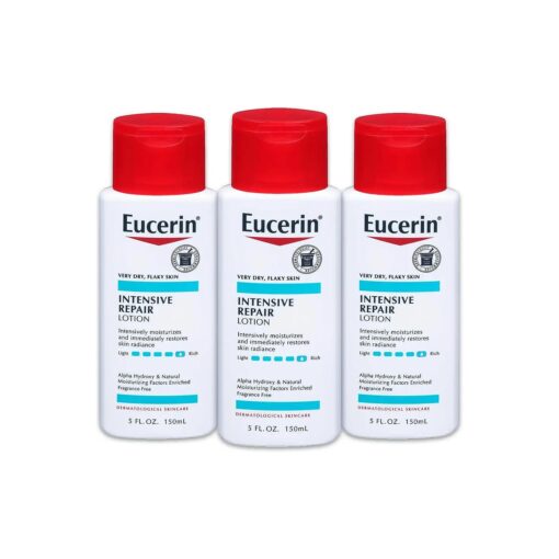 Eucerin Intensive Repair Lotion - Rich Lotion for Very Dry, Flaky Skin - 5 fl, oz, Bottle ( Pack of 3 )