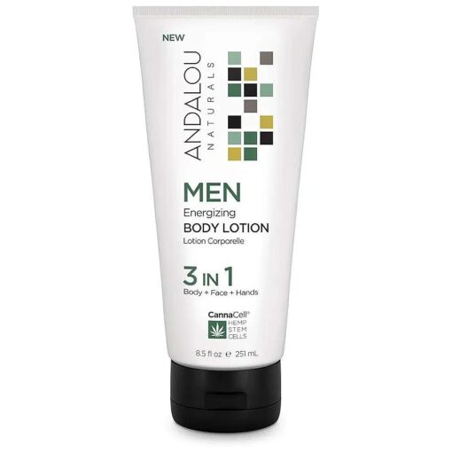 Andalou Naturals CannaCell MEN Energizing Body Lotion, 8.5 Ounce