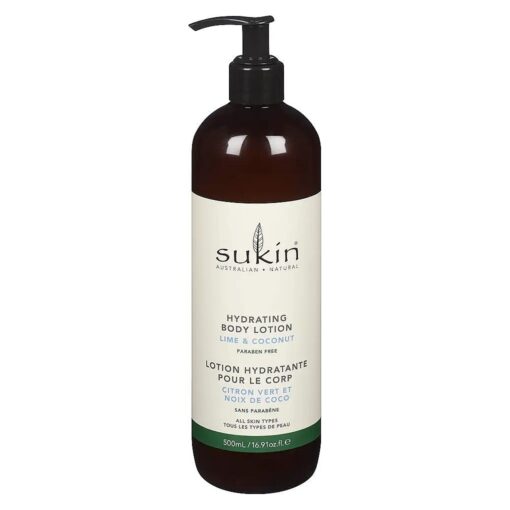 Sukin Lime & Coconut Scent Hydrating Body Lotion For Women, For All Skin Type, Paraben Free, 16.91 Fluid Ounces ( Pack Of 1 )