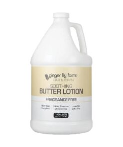 Ginger Lily Farms Club & Fitness Soothing Butter Lotion for Dry Skin, 100 % Vegan & Cruelty-Free, Fragrance Free, 1 Gallon ( 128 fl oz ) Refill