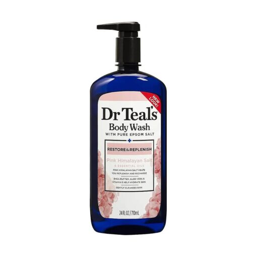 Dr. Teal 's Pink Himalayan Body Wash, Restore and Replenish with Pure Epsom Salt and Essential Oils, 24 Fl Oz