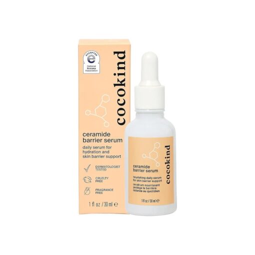 Cocokind Ceramide Barrier Serum, Hydrating Serum to Reduce Dryness, All Skin Types including Sensitive Skin, Fragrance Free, Cruelty Free, 1 fl oz