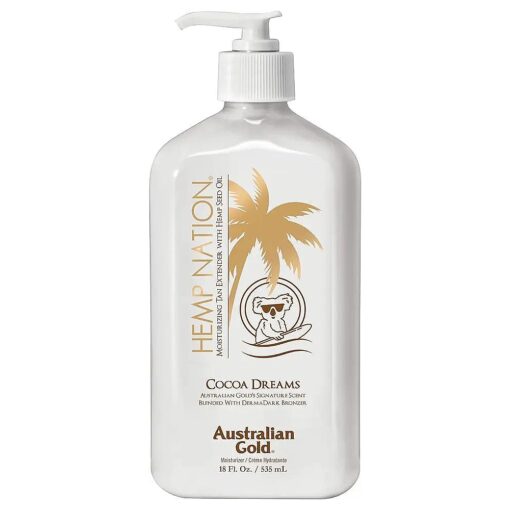 Hemp Nation Cocoa Dreams Tan Extender w/Derma Dark Bronzer 18oz