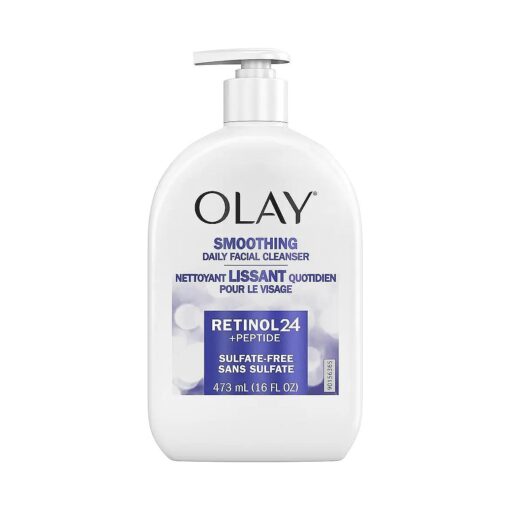 Olay Retinol 24 + Peptide Face Wash, Smoothing, Sulfate-Free, 16 oz