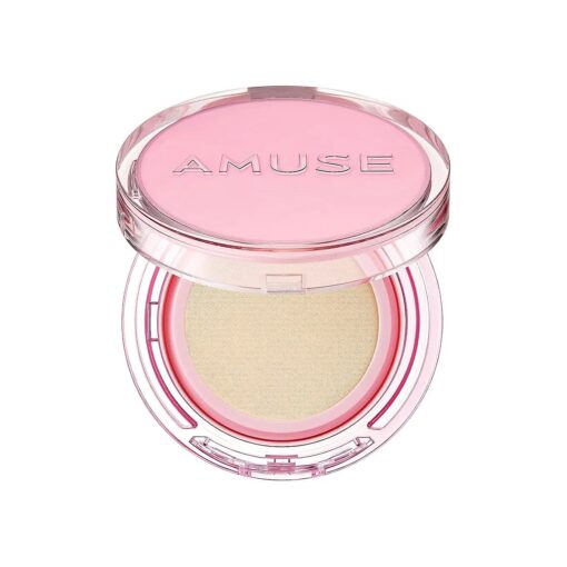 Amuse SEOUL DEW POWER VEGAN CUSHION 1.5 NATURAL PURE | clear beige | Dewy, glow, long-lasting, double coverage, cleanbeauty, lightweight, natural look, foundation for sensitive skin, hydrating cushion