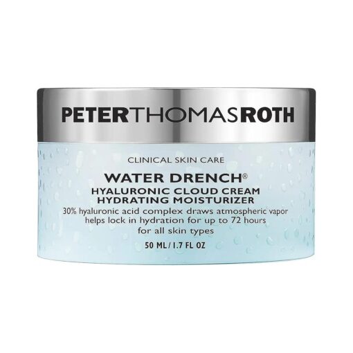 Peter Thomas Roth | Water Drench Hyaluronic Cloud Cream | Hydrating Moisturizer for Face, Up to 72 Hours of Hydration for More Youthful-Looking Skin, Fragnance Free, 1.69 Fl Oz