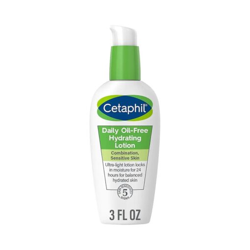 Cetaphil Daily Hydrating Lotion for Face, With Hyaluronic Acid, 3 fl oz, Lasting 24 Hr Hydration, for Combination Skin, No Added Fragrance, Non-Comedogenic