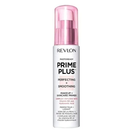 Revlon Face Primer, PhotoReady Prime Plus Face Makeup for All Skin Types, Blurs & Fills in Fine Lines, Infused with Vitamin B5 and Hyaluronic Acid, Perfecting & Smoothing, 1 Oz