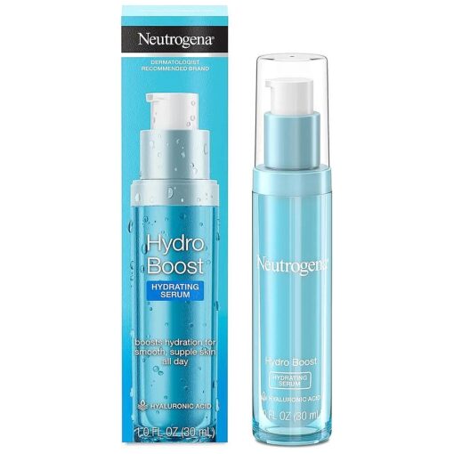 Neutrogena Hydro Boost Hydrating Hyaluronic Acid Serum, Oil-Free and Non-Comedogenic Formula for Glowing Complexion, 1 fl, oz