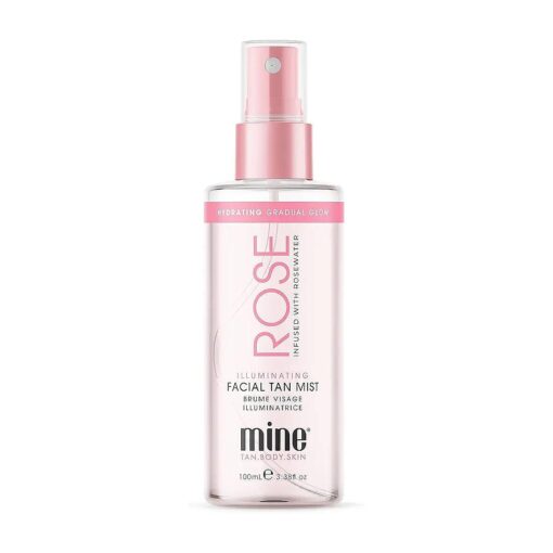 MineTan Rose Self Tanner Face | Lightweight, Ultra Hydrating Face Tanner That Absorbs Instantly For An Illuminating Skin Finish & Luminous Self Tan, Self Tanner Face Spritz, Vegan & Cruelty Free