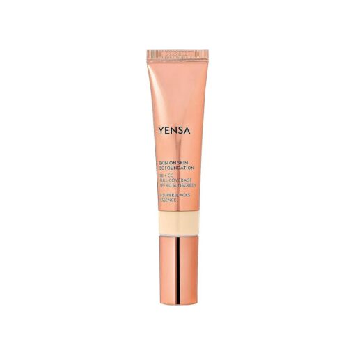 YENSA BC Foundation - Full Coverage, Skin Superfood, Hydrating Serum & SPF 40 Sunscreen 1 fl oz