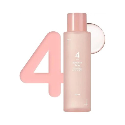 numbuzin No.4 Hydrating Glow Mineral Toner | Thermal Water, Hyaluronic Acid, Hydration, Makeup Boosting, 6.76 fl.oz