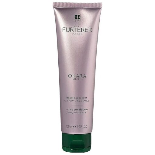 Rene Furterer OKARA SILVER Toning Conditioner - Purple Conditioner for Blonde, White, Grey & Silver Hair - Gentle