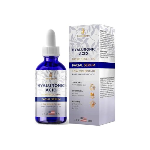 Hyaluronic Acid Serum for Face ( 2 Oz ) - Serum for Skin and Lips - Hydrating and Moisturizing Face Serum for All Skin Types - Paraben and Fragrance-Free