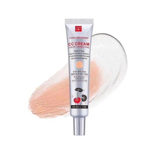 Color Correcting CC Cream with SPF 25, Coverage Lightweight Foundation, Hydrating Serum, Even Skin Tone Makeup and Skin Care, Boost Radiance, Refine Skin Texture, Avoid Sun Damage ( LightLight, 1PCS )