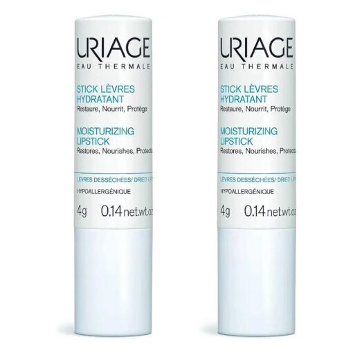 URIAGE Moisturizing Lipstick | Hydrating Care for Dry and Chapped Lips that Restores Immediate Comfort and Softness | Lip Balm with Shea Butter, Hyaluronic Acid and Vitamin C