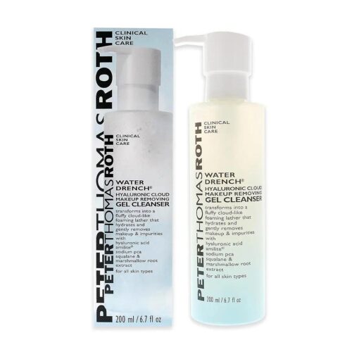 Peter Thomas Roth | Water Drench Hyaluronic Cloud Makeup Removing Gel Cleanser | Hydrating Facial Cleanser with Hyaluronic Acid Removes Makeup