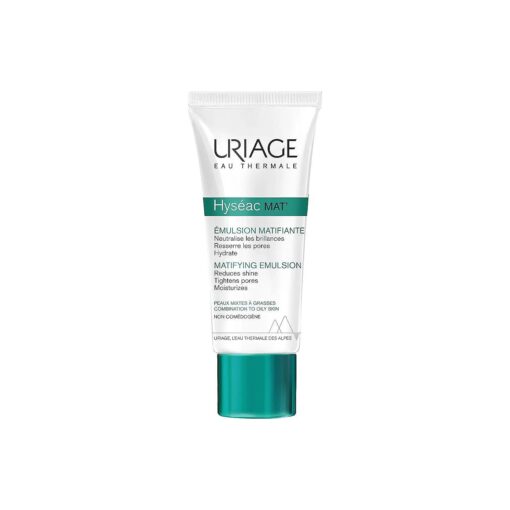 URIAGE Hyseac Mat ' Matifying Emulsion 1.35 fl.oz, | 3 Actions Facial Moisturizer : Hydrating, Mattifying & Pore Minimizing, Oil Free Formula for Oily to Combination Skin Prone to Acne