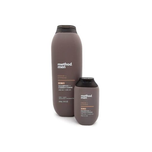 Men 's 2-in-1 Shampoo + Conditioner Bundle - Method Men Cedar + Cypress 14 Fl Oz and Travel Size 3.4 Fl Oz Bottles ( 2 Items )