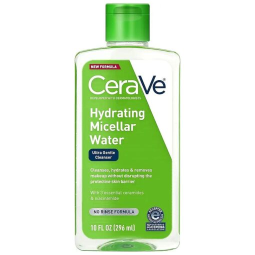 CeraVe Micellar Water | New & Improved Formula | Hydrating Facial Cleanser & Eye Makeup Remover | Fragrance Free & Non-Irritating | 10 Fl, Oz