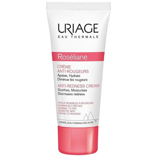 Uriage Roseliane Redness Relief Face Cream 1.35 fl.oz, | Hydrating Moisturizer for Sensitive Skin Prone to Redness | Soothes and Decrease visible Redness | Makeup Base, Non Comedogenic