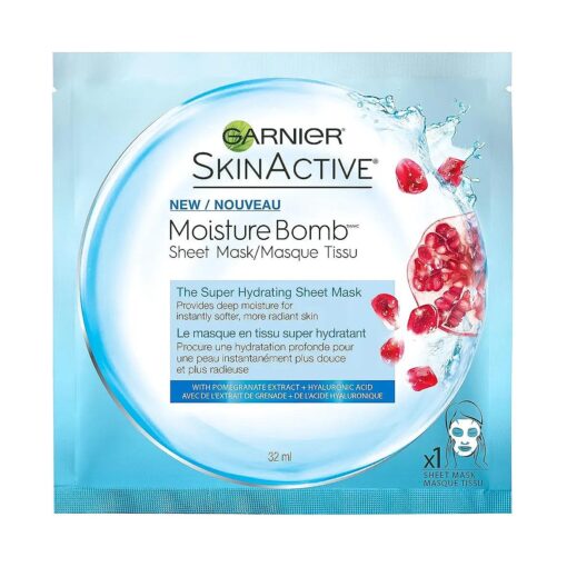 Garnier SkinActive Super Hydrating Sheet Mask, 0.08 Ounce, 1 Count