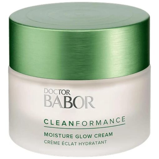 BABOR CLEANFORMANCE Moisture Glow Cream, Lightweight Daily Moisturizer with Light-Reflecting Pigments, Instant Glow and Hydration, Prebiotics & Probiotics Facial Cream, Radiant Even Complexion, 1.7 oz