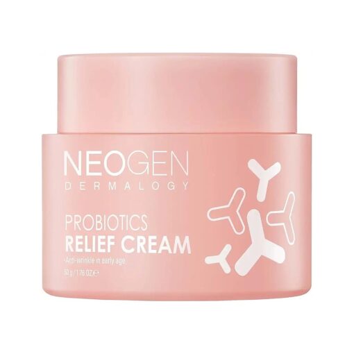 NEOGEN Probiotics Relief Cream 1.76 oz ( 50g ) - Hydrating & Firming Facial Moisturizer with Probiotics Lactobacillus & Bifida & Collagen - Korean Skin Care