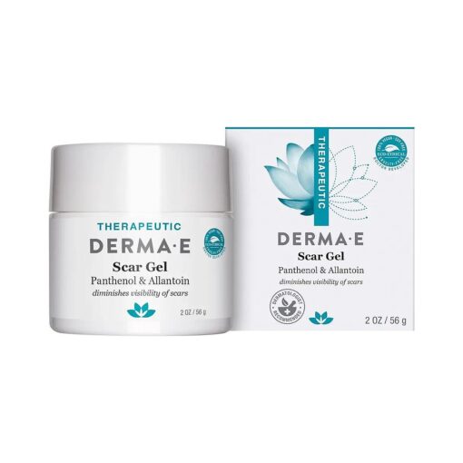 DERMA-E Scar Gel - Scar Treatment for Face - Hydrating Scar Remover Gel for Acne Scars, Burns & Stretch Marks, Panthenol & Allantoin Scar Gel, 2 oz