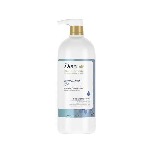 Dove Shampoo Hydration Spa for Dry Hair Hair Shampoo with Hyaluronic Serum 33.8 oz