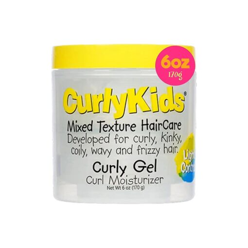 Curly Gel Curl Moisturizer - Hydrating Styling Gel for Kids Curly and Wavy Hair - Frizz Control, Shine Boost, Sulfate & Paraben-Free Formula | Effortless Hold Perfect for Ponytails, Bobs