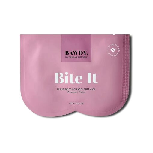 Bite It - Plant Based Collagen Butt Mask - Hydrating + Toning Beauty Mask for Your Butt - 2 Sheets, One for Each Cheek - Clean Beauty Mask for Your Butt ( 2 Sheets - Single Use )